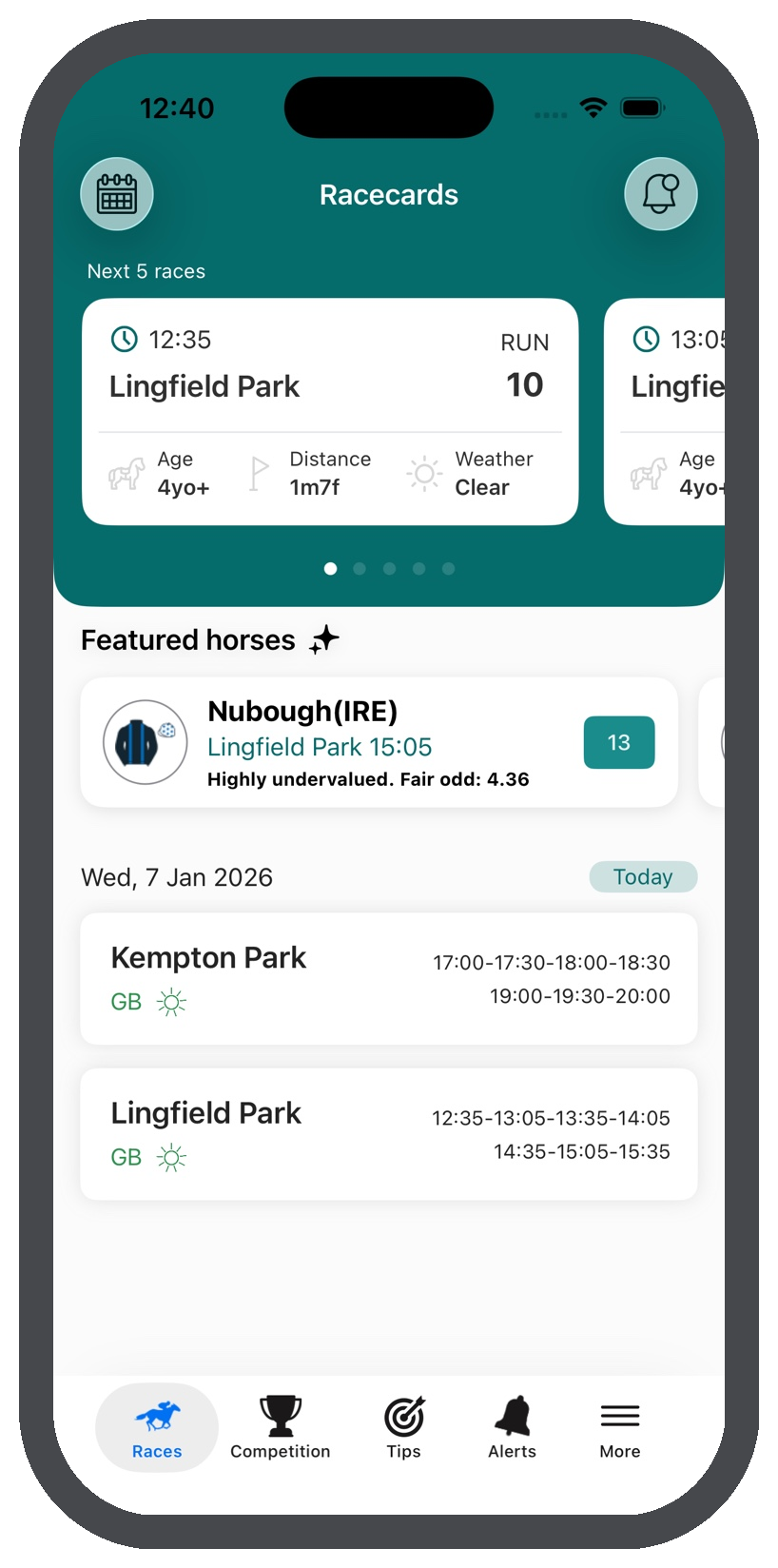 Daily UK & Irish horse racing cards